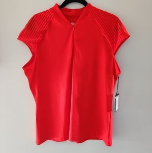NWT Tail Bright Red Golf Shirt with Mesh Sleeves XL